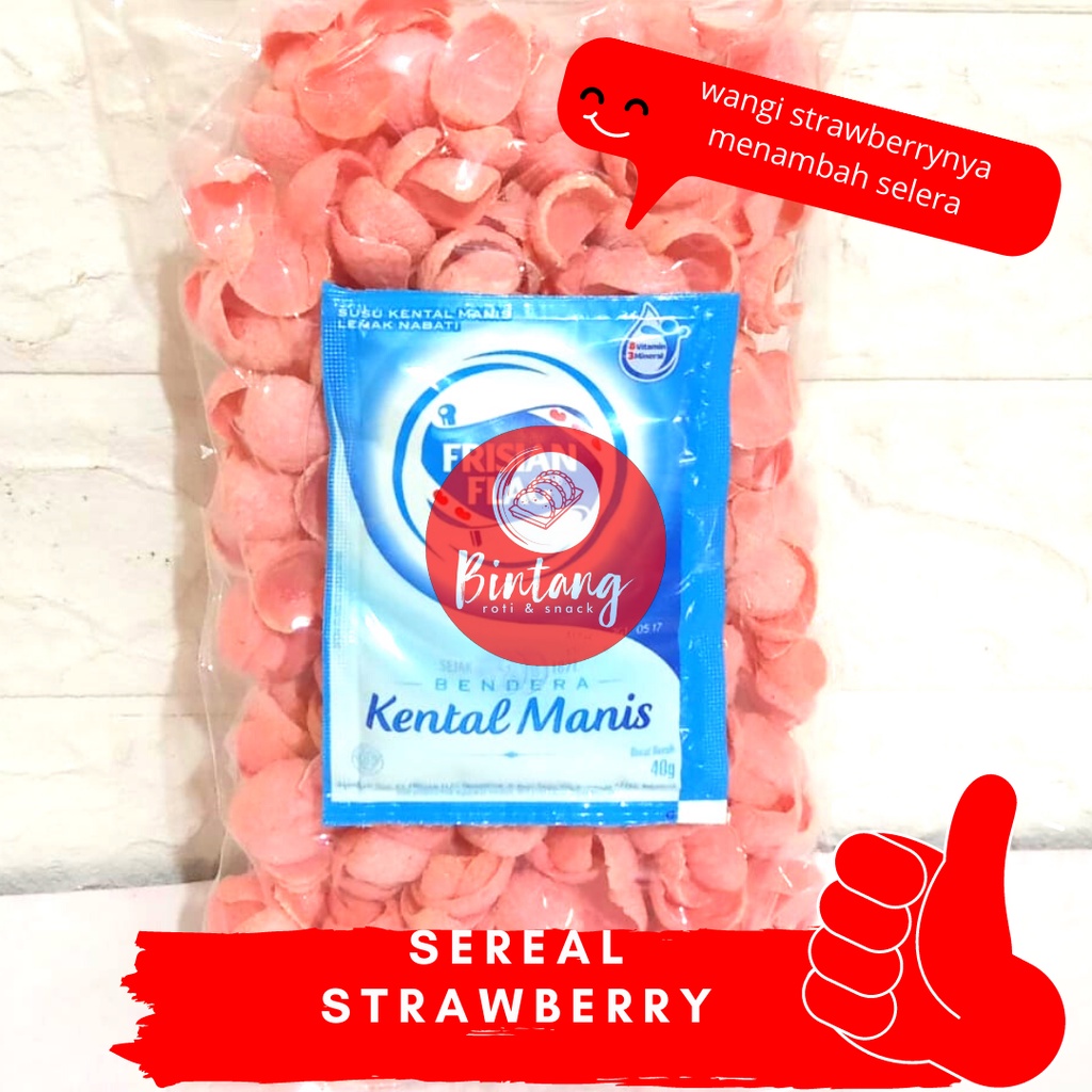 Jual sereal rasa strawberry | 250 gram free kardus dan bubble wrap ...