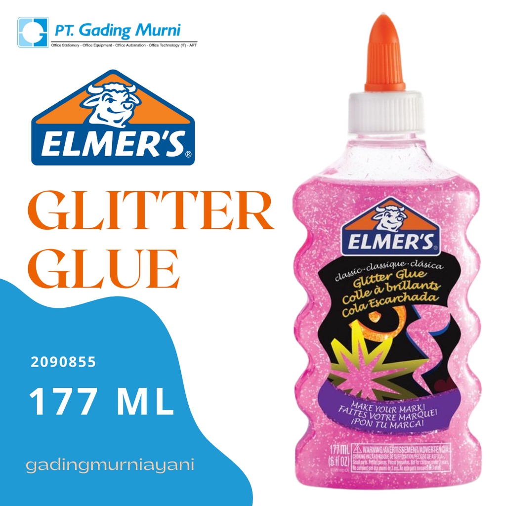 Elmers Glitter Glue, Classic, Pink - 6 fl oz