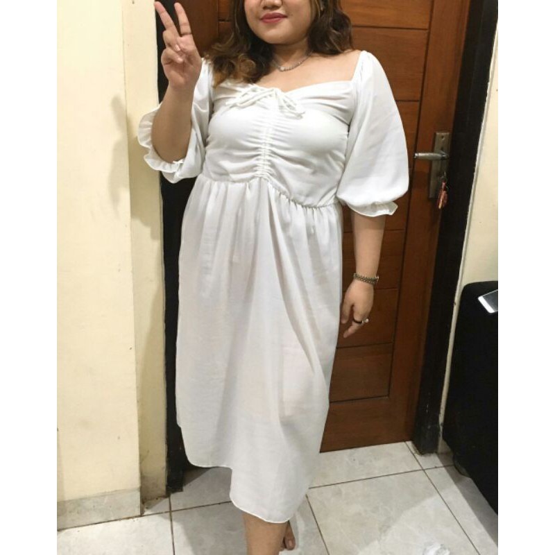 Dress putih clearance big size