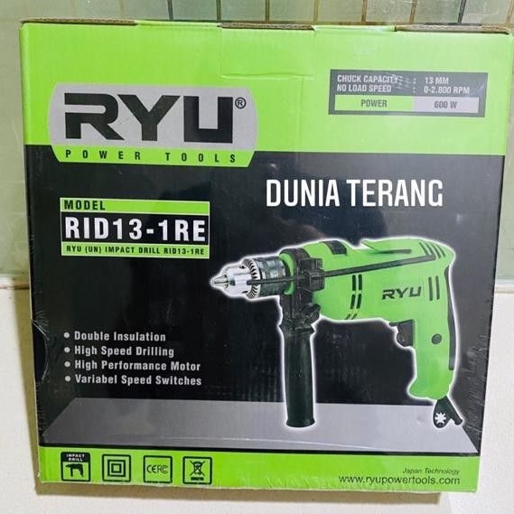Jual Mesin Bor Listrik 13mm RYU RID13-1RE 2Arah / Electric Drill 13 mm ...