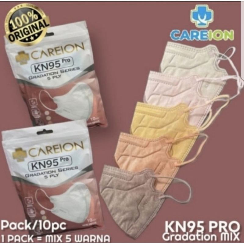Jual Masker Careion KN95 Pro Gradation series 5ply 1 pak isi 10 pcs ( 5 ...
