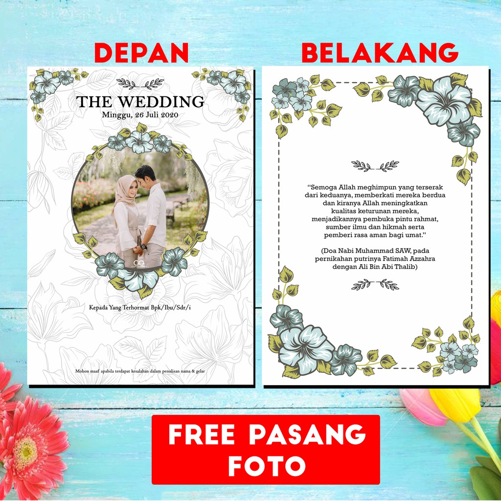Jual undangan pernikahan custom foto | Shopee Indonesia