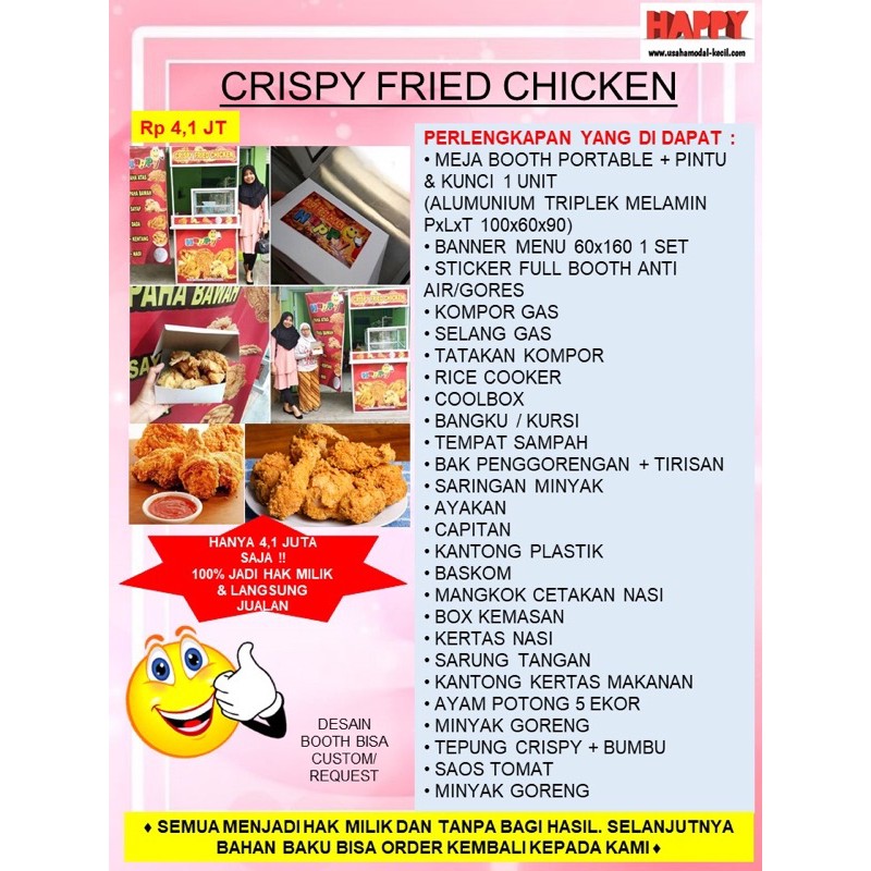 Jual PAKET USAHA FRANCHISE CRISPY FRIED CHICKEN GARING AYAM ENAK ...