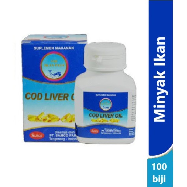 Jual Cod Liver Oil Minyak Ikan Samco Vitamin A Dan D Cap Ikan Paus Botol Isi 100 Kapsul