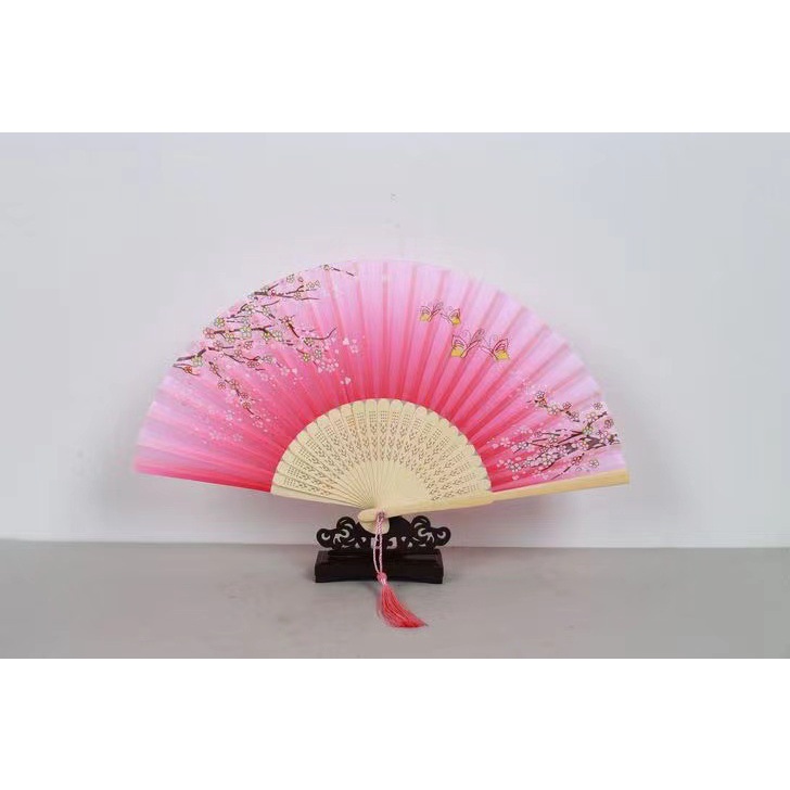 Jual Kipas Tangan Model Lipat Bahan Bambu Souvenir Gaya China Jepang Ancient Style Folding Fan 1726