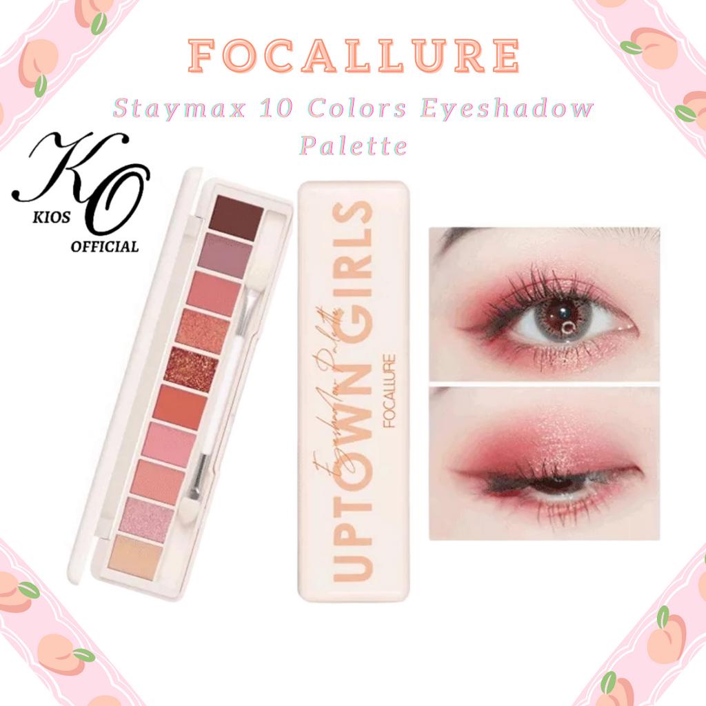 Jual Focallure 10 Shades Eyeshadow Palette Pigmented Long Lasting ...