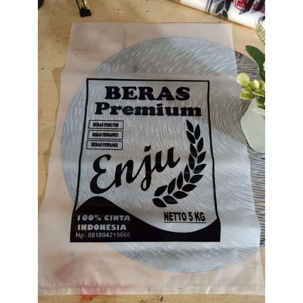 Jual Plastik Kemasan Beras 5Kg costum Free Desain Harga Per 1 Pcs ...