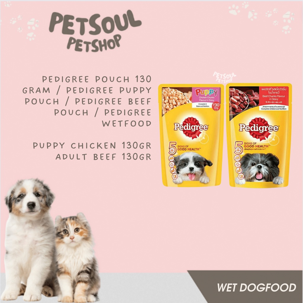 Jual Pedigree Pouch 130 Gram / Pedigree Puppy Pouch / Pedigree Beef ...