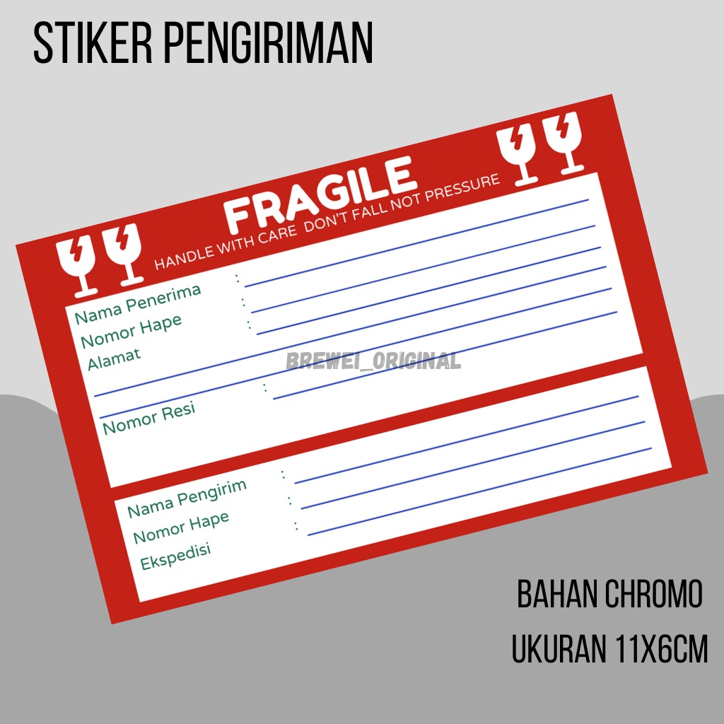 Jual Sticker Label Pengiriman Murah Stiker Label Pengiriman Fragile