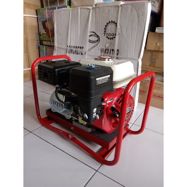 Jual concrete vibrator mesin 6,5 hp + sasis + pin + selang 6 meter