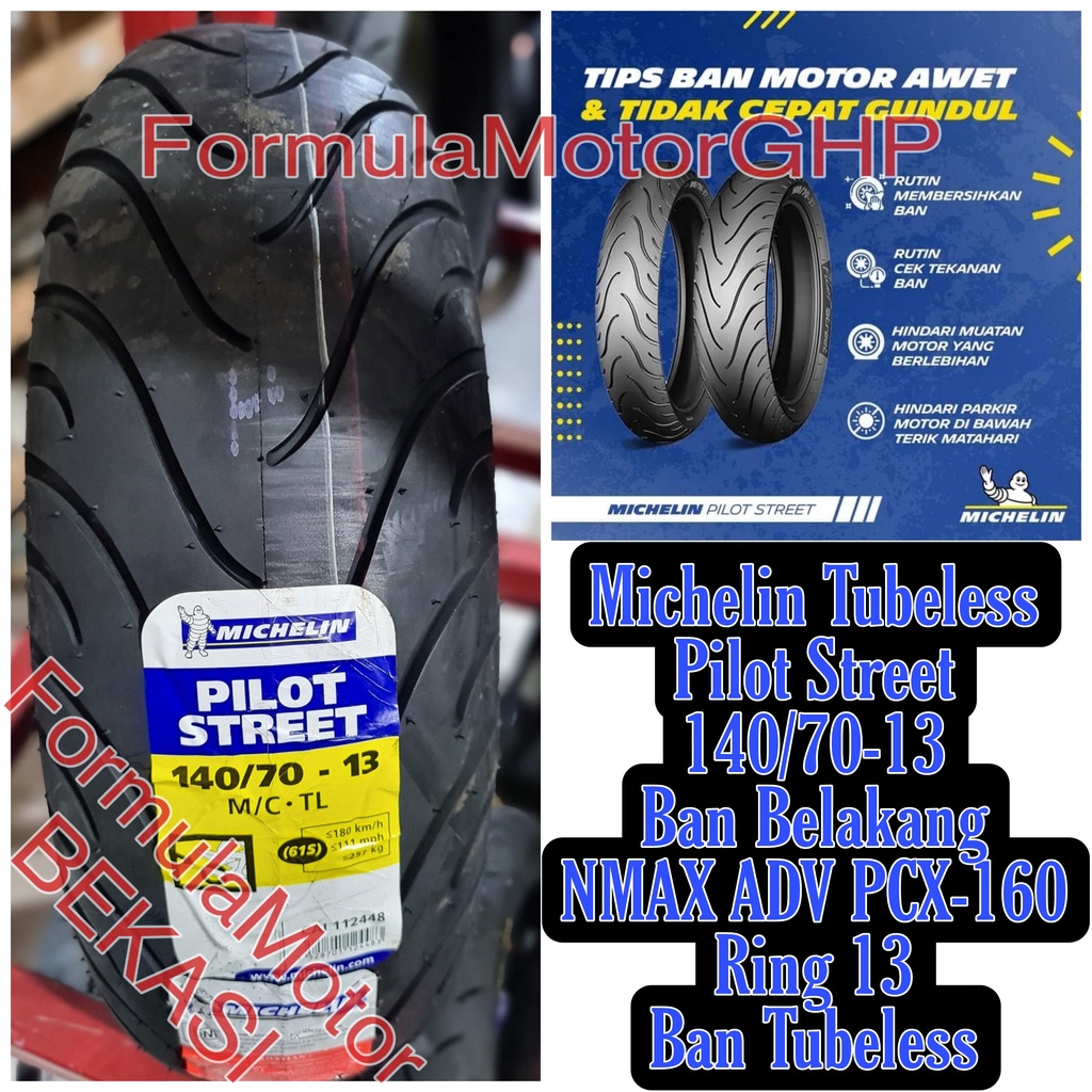 Jual Ban Michelin Pilot Street Tubeless Ban Belakang Motor