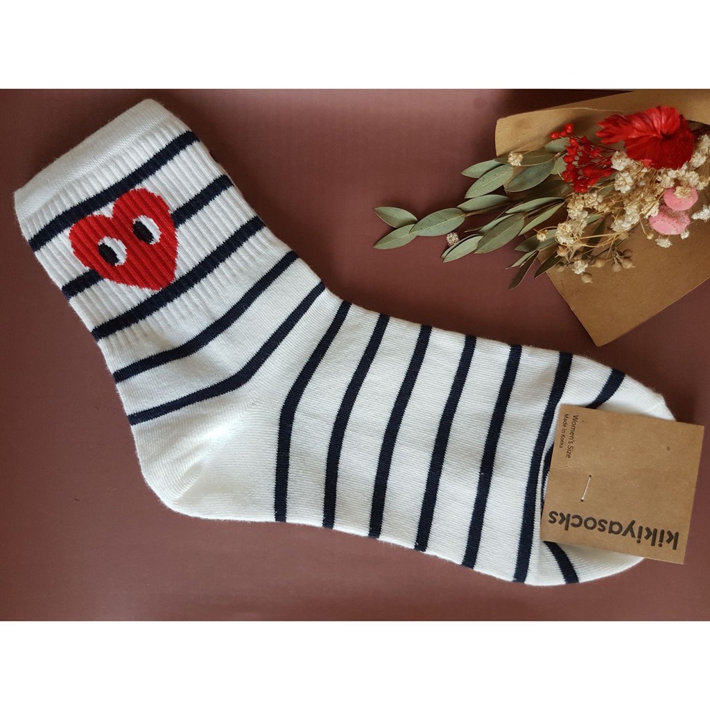 Jual Comme Des Garcons Socks Kaos Kaki Gambar Medium Shopee Indonesia