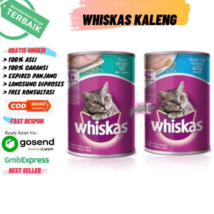Jual whiskas kaleng tuna 400gr makanan basah untuk kucing kitten dan adult Shopee Indonesia