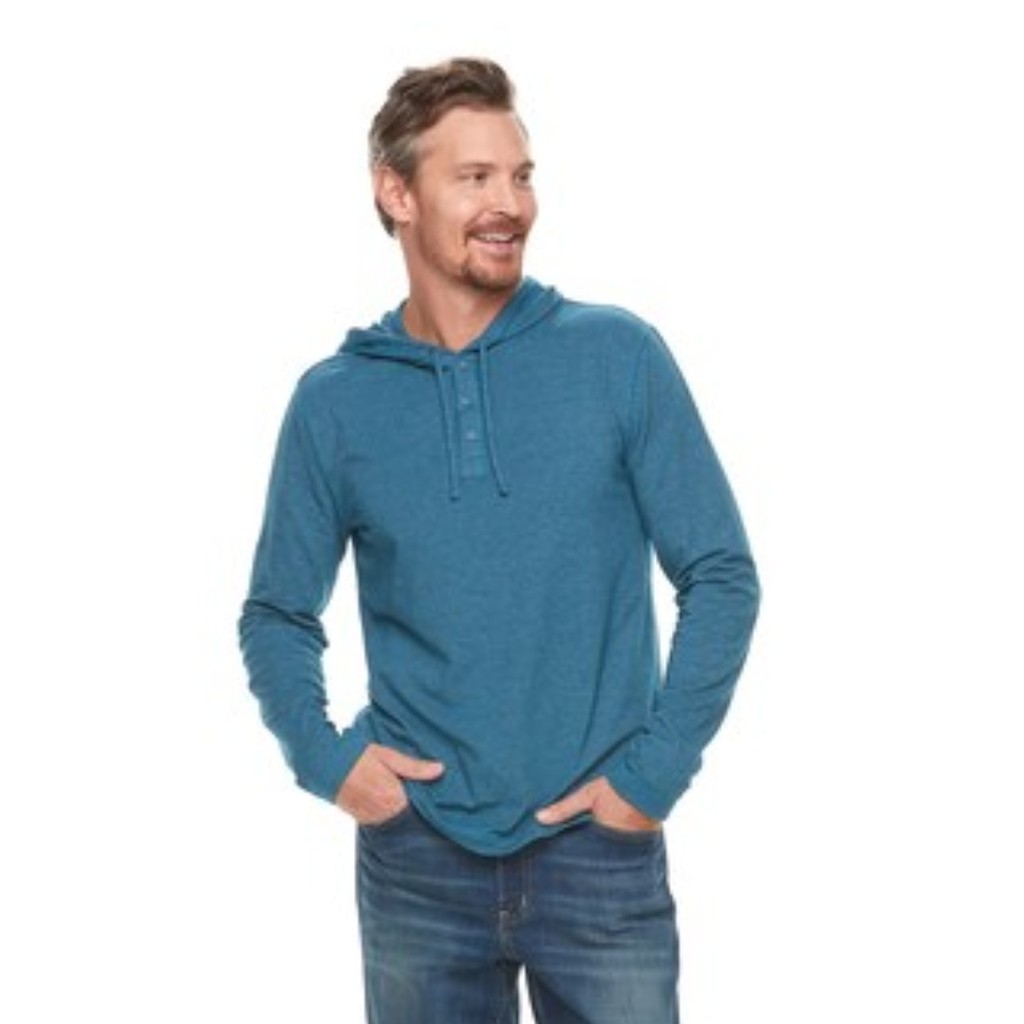 Jual SONOMA Hoodie Sweater BLUE HENLEY BIGSIZE SWEATSHIRT PRIA JUMBO SIZE Shopee Indonesia