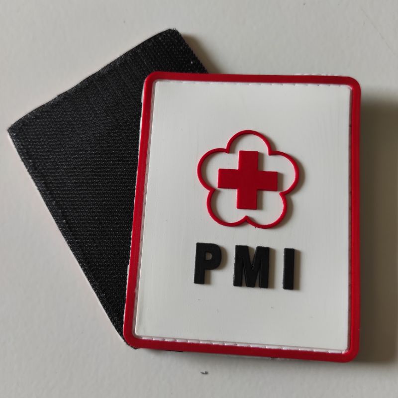Jual PATCH RUBBER LOGO PMI /TEMPELAN EMBLEM KARET VELCRO | Shopee Indonesia