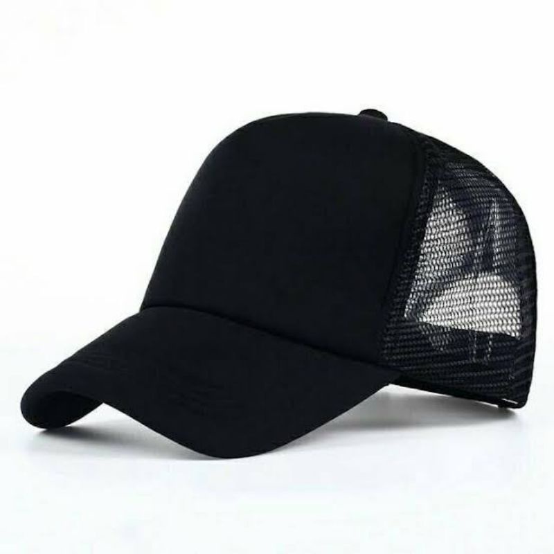 Jual Topi Tracker polos Topi jala polos | Shopee Indonesia
