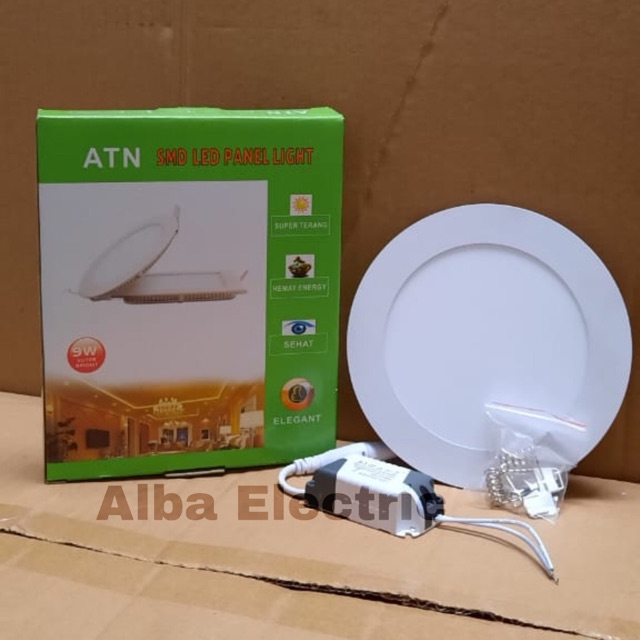 Jual Downlight Panel LED 9 Watt bulat ATN/Downlight LED Inbow 9 Watt ...