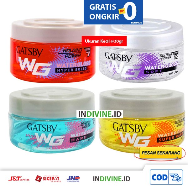 Jual Gatsby Water Gloss Super Hard Soft Hyper Solid Wg Merah Kuning