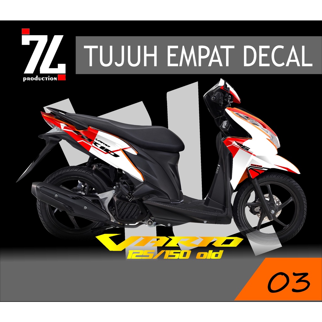 Jual Decal Vario 125-150 Old Variasi Full body Full modif 7403 | Shopee