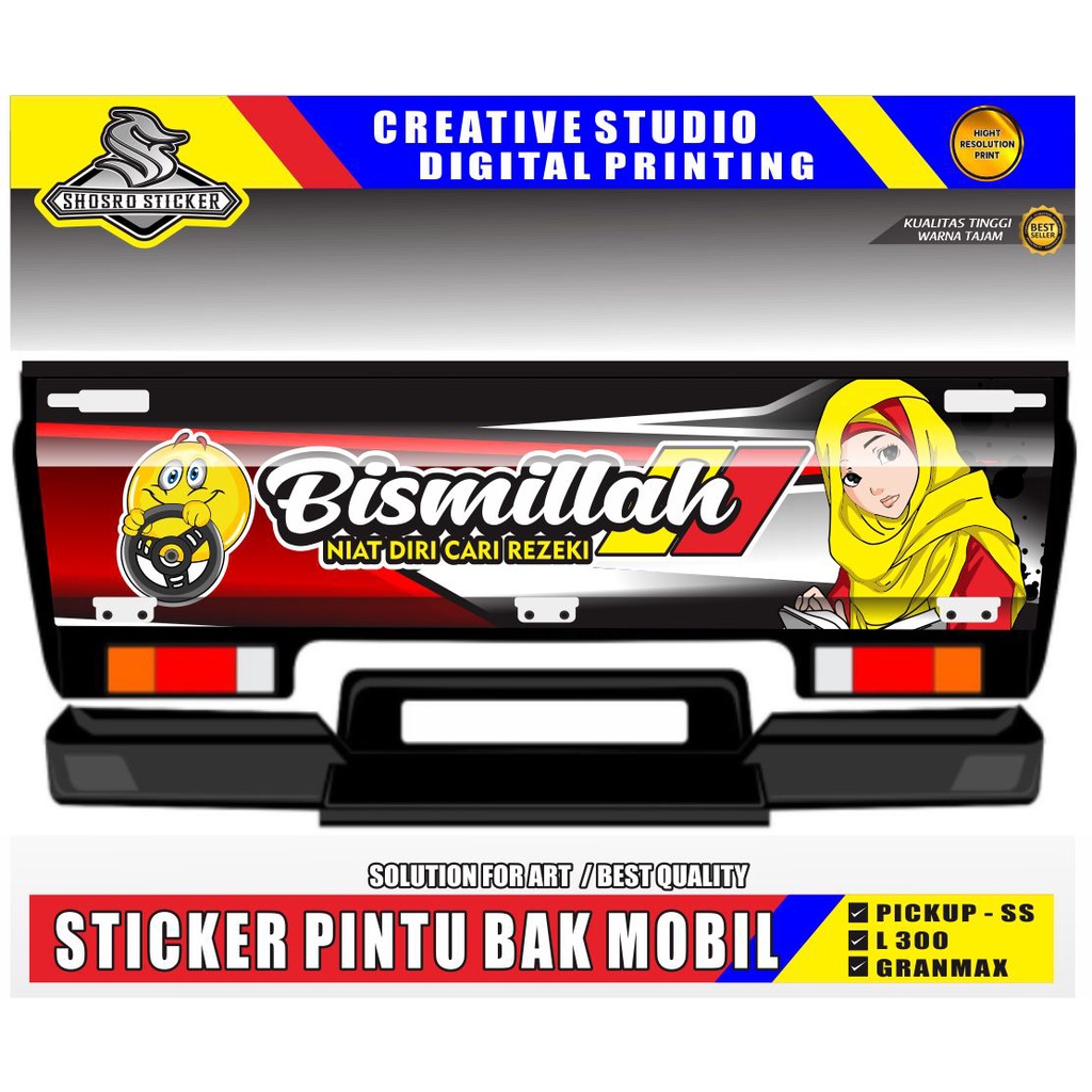 Jual KS DECAL DECAL RACING BUAT BAK MOBIL PICK UP / DECAL STICKER PINTU ...