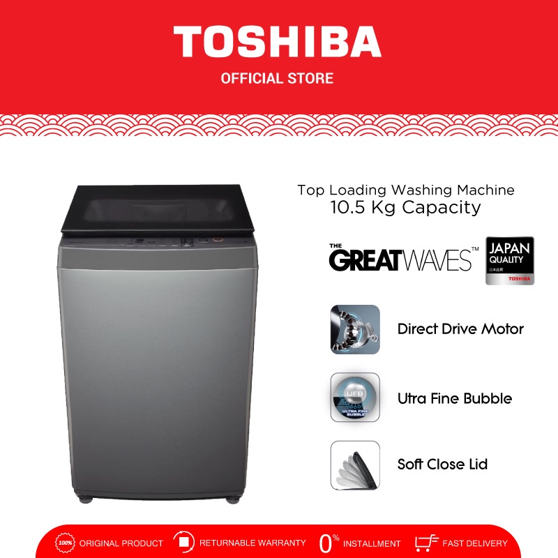 Jual TOSHIBA Mesin Cuci Top Loading 10,5kg Model AW-DUK1150HN(SG
