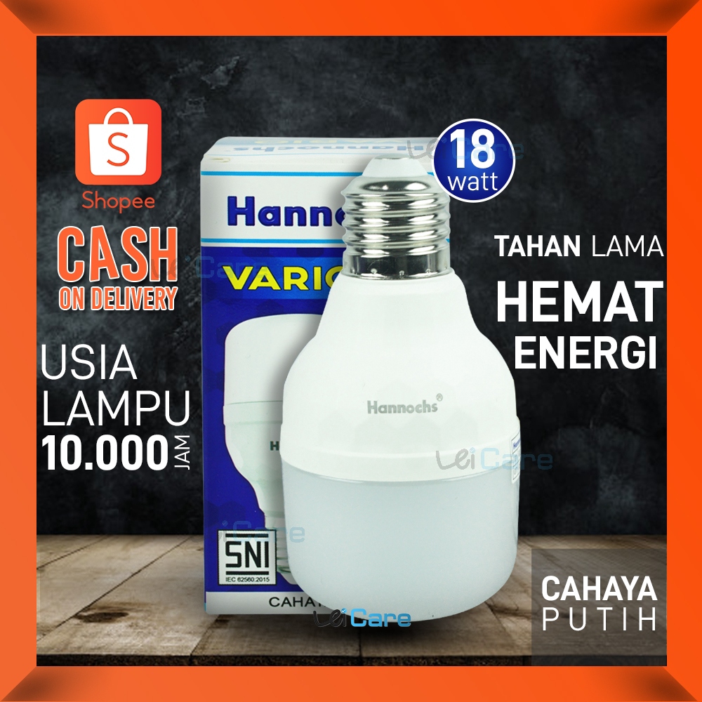 Jual Hannochs VARIO 18 Watt Lampu Bohlam Hemat Energi Cahaya Lampu ...