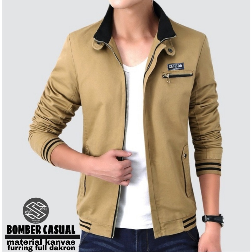 Jual [ COD ] AKN- Jaket Bomber Pria / Jaket Bomber Casual Original ...