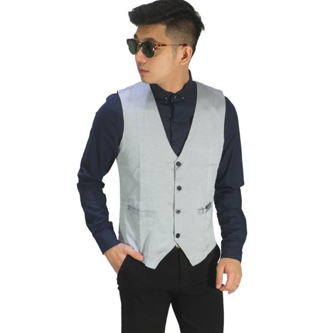 Jual Vest Formal Waistcoat Rompi Dalaman Jas Pria Groomsmen Wedding