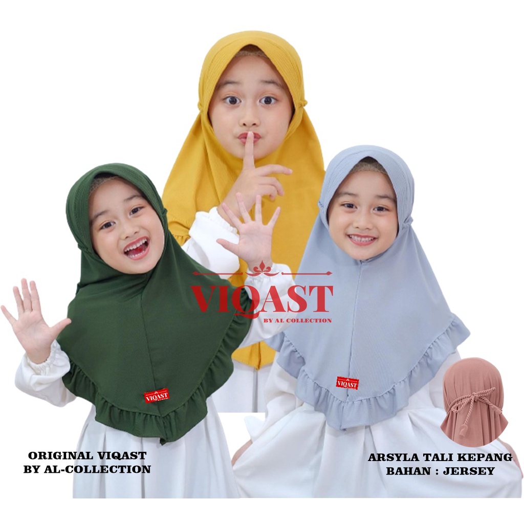 Jual JILBAB ANAK TK ARSYLA TALI KEPANG ROPEL PREMIUM ORI VIQAST 3 TAHUN