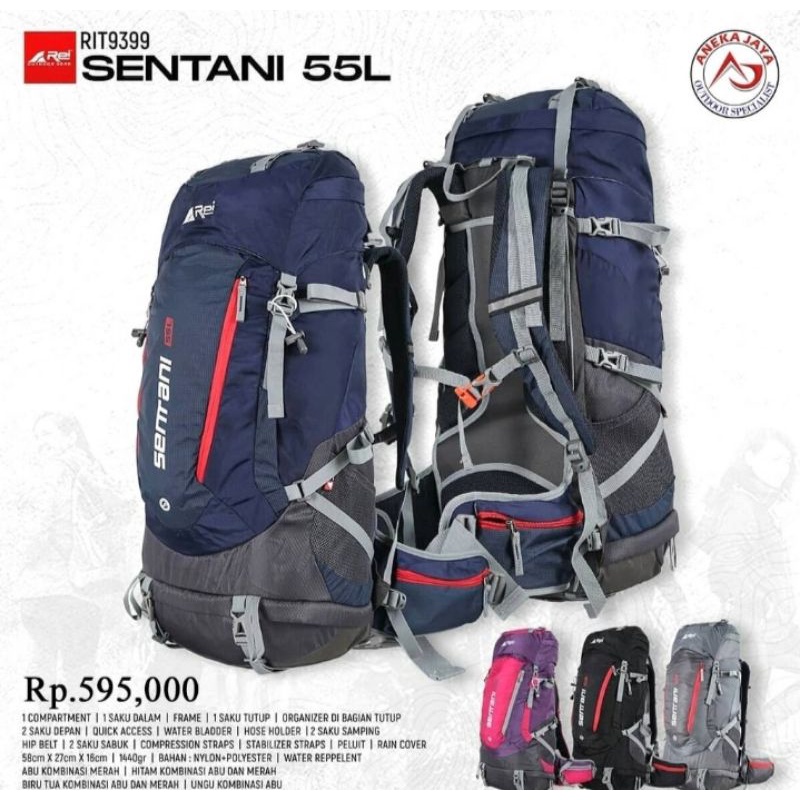 Jual Carrier Rei Sentani 55L | Shopee Indonesia
