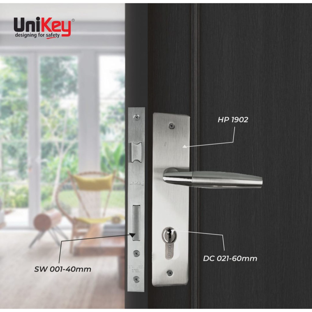 Jual UniKey Handle On Plate Exclusive HP 1902 SN/NP+SW 001-40MM SS+DC ...