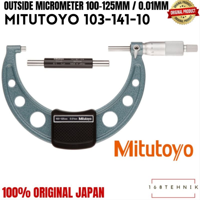Jual MITUTOYO 103-141-10 Outside Micrometer 100-125mm 0.01 Mikrometer