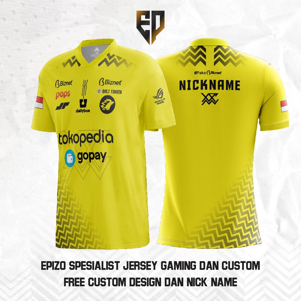 Jual Jersey Onic Kaos Esport Terbaru Free Nickname Terlaris Shopee