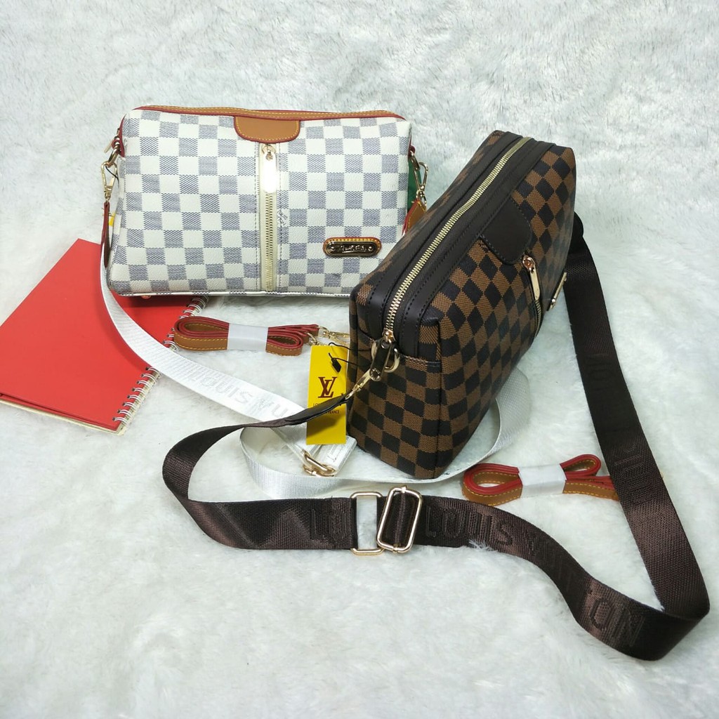 Tas Wanita Import LV KW Branded Terbaru Murah Sling Bag F25264 di