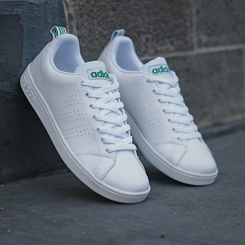 Adidas neo white green hotsell