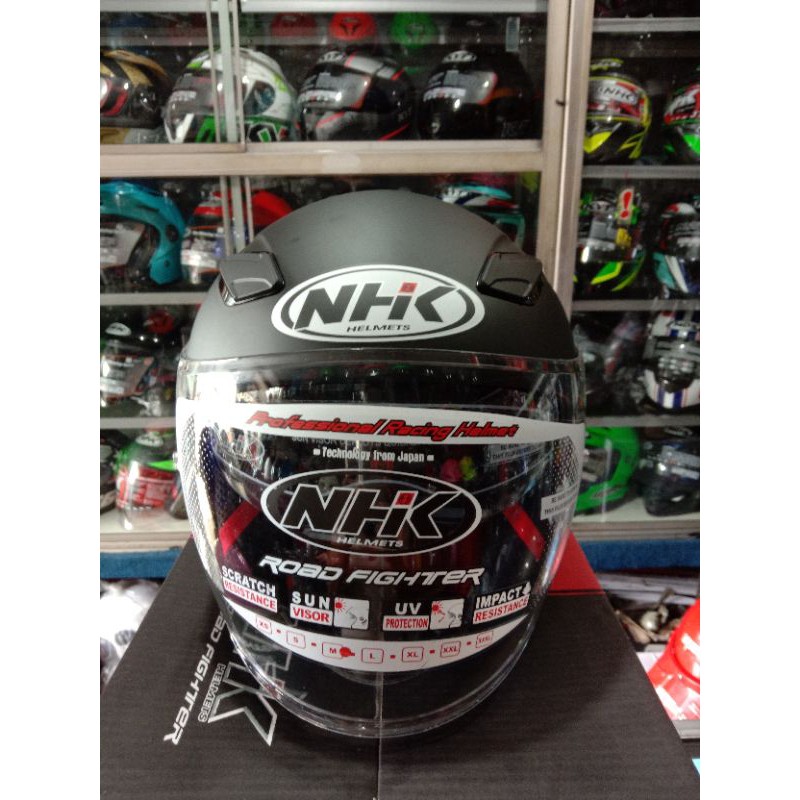 Jual HELM NHK R1 SOLID DOUBLE VISOR ORIGINAL SNI | Shopee Indonesia