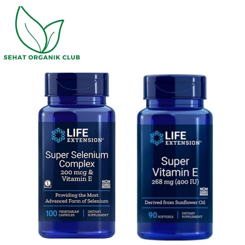 Jual Life Extension Super Vitamin E 400 Iu 90 Softgels Life Extension Super Selenium Complex 7617