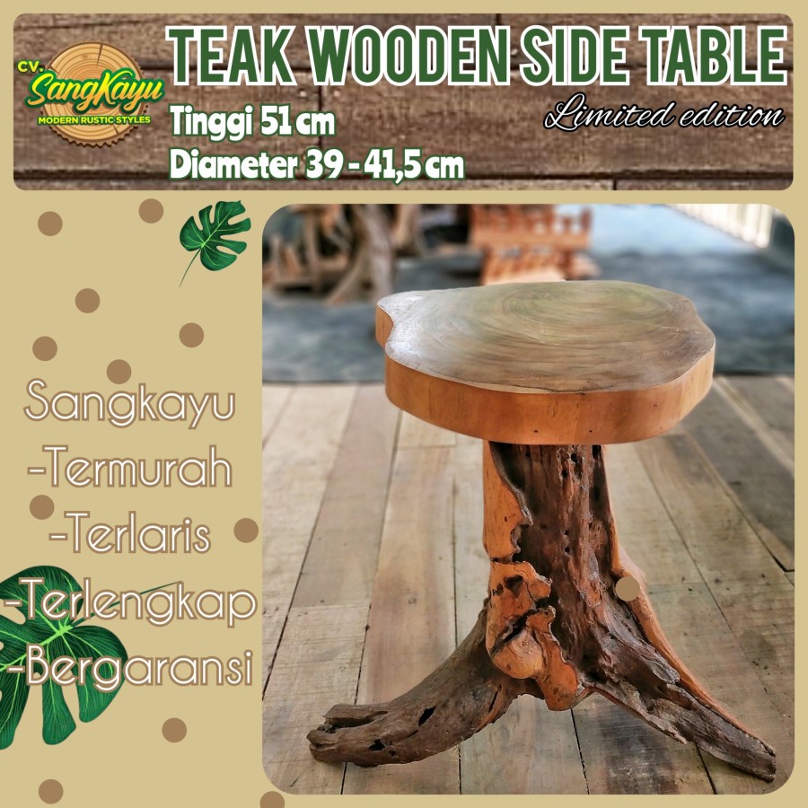 Jual Meja kayu jati unik amazing teak wood wooden table Coffeetable