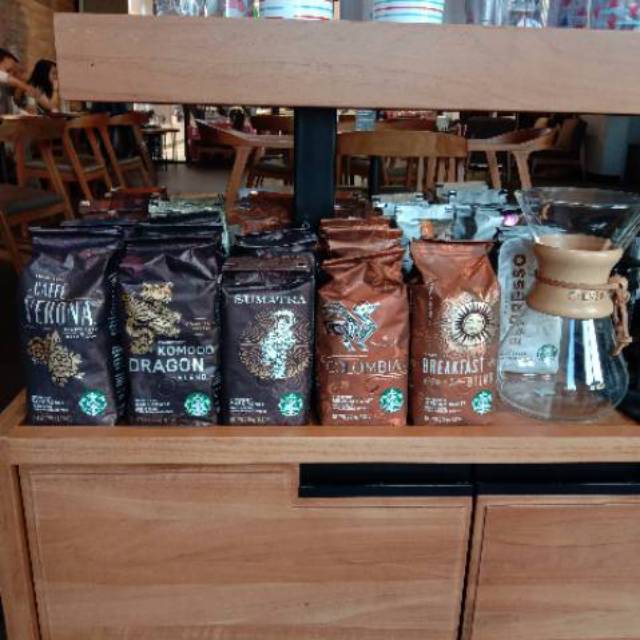 Jual Biji Kopi Giling Starbucks Whole Bean Sumatra Verona Komodo Dragon Colombia Breakfast