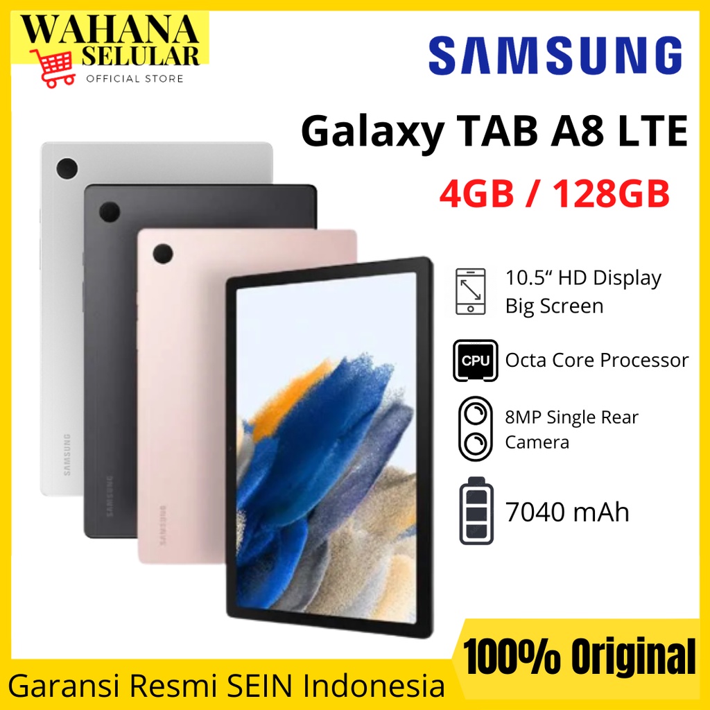 Jual Samsung Galaxy Tab A8 LTE 4/128 GB - Garansi Resmi SEIN | Shopee ...