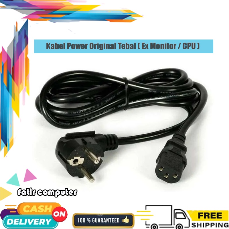 Jual Kabel Power PC Komputer CPU Monitor Dekstop Original Tebal ...