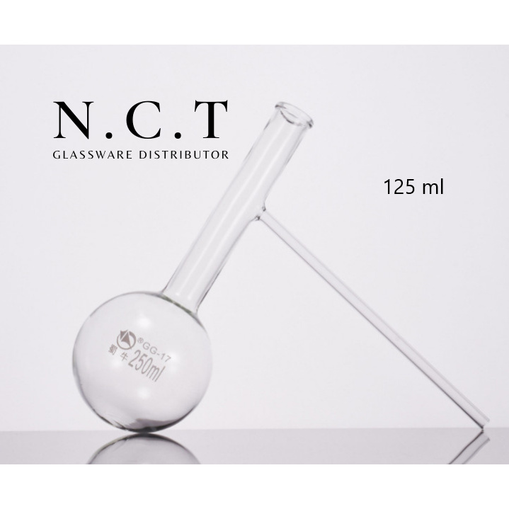 Jual SHUNIU Glass Distilling Flask with Side Tube | Labu Distilasi 125 ...
