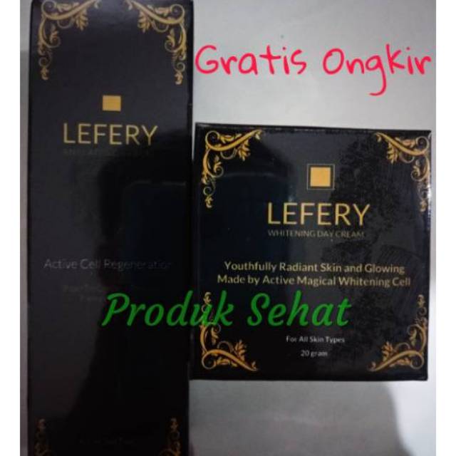 Paket Lefery ACR Serum 25ml Lefey Whitening 20gram Free Ongkir