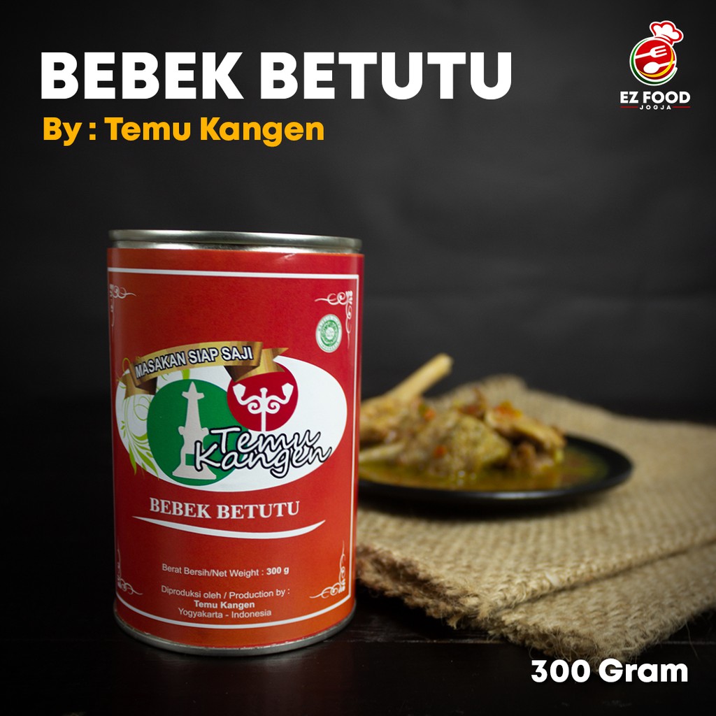 Jual Bebek Betutu Temu Kaleng Makanan Kaleng Ez Food Jogja Shopee