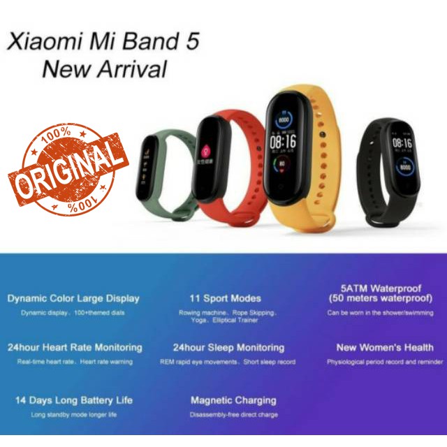 Jual Xiaomi Mi Band 5 Activity Trackers & Pedometers - Black [Official  Store] di Seller  - Gudang Blibli