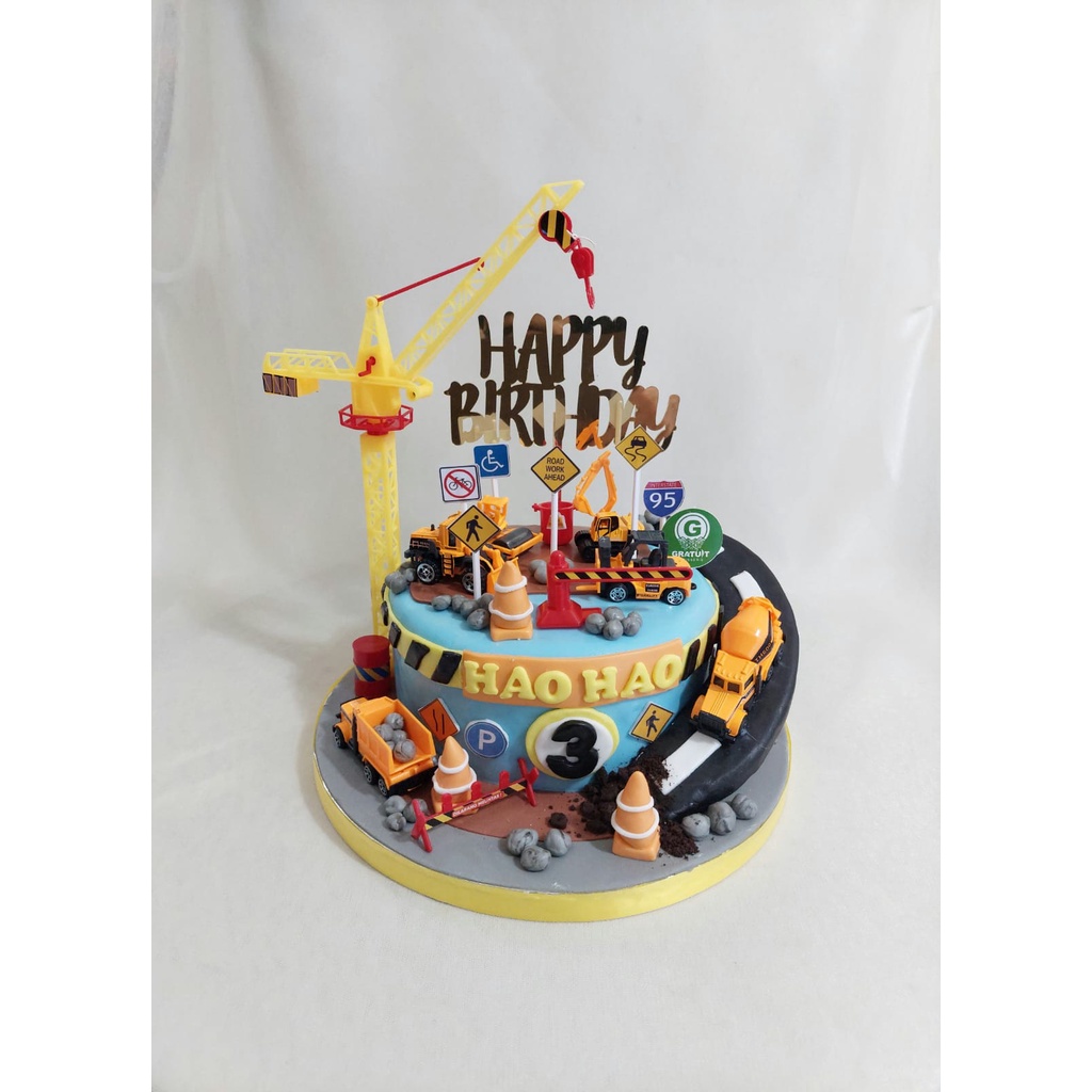 Jual KUE ULANG TAHUN TRUCK EXAVATOR CRANE | Shopee Indonesia