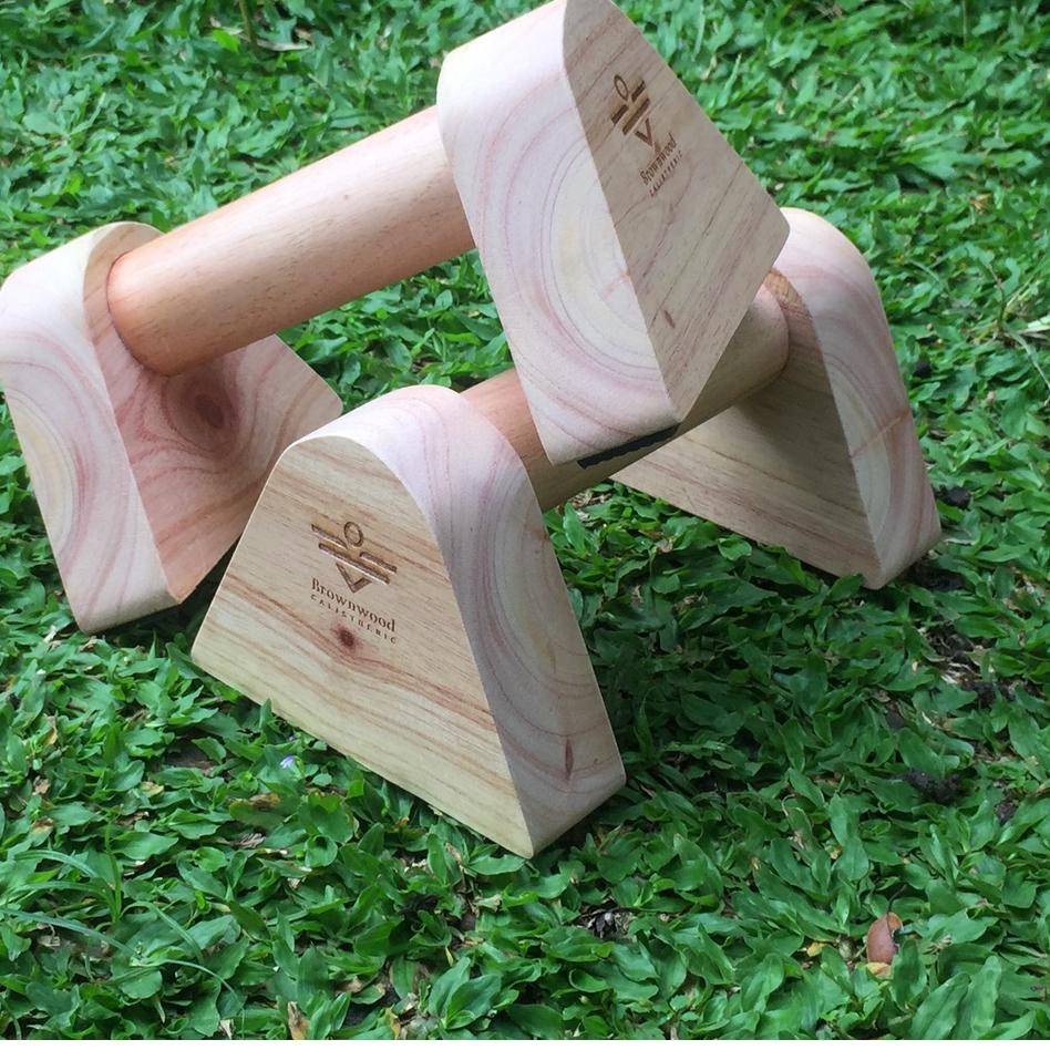 Jual Hadir Terpopuler Wooden Parallettes Pixie mini Parallette Bar Push