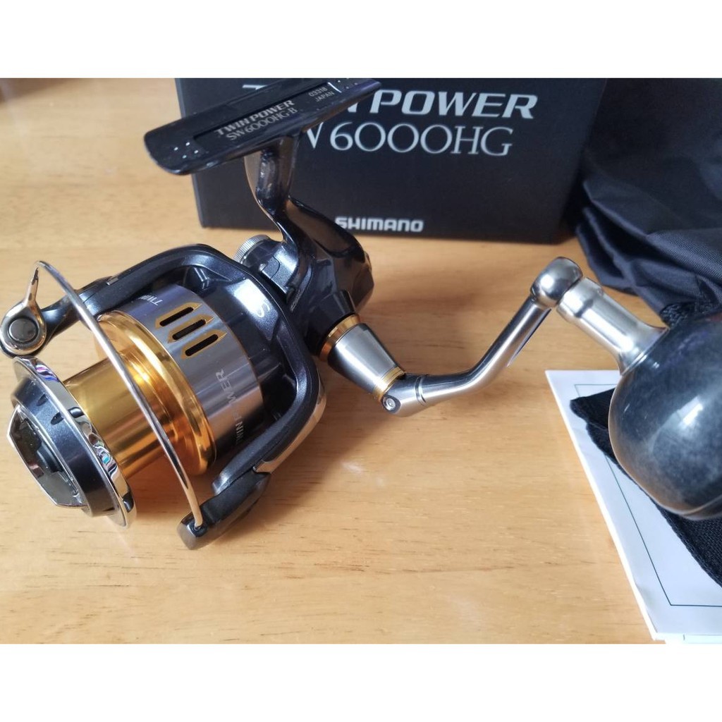 Shimano 15 Twin Power SW 6000HG Spinning Reel – Saltwater, 5.7:1