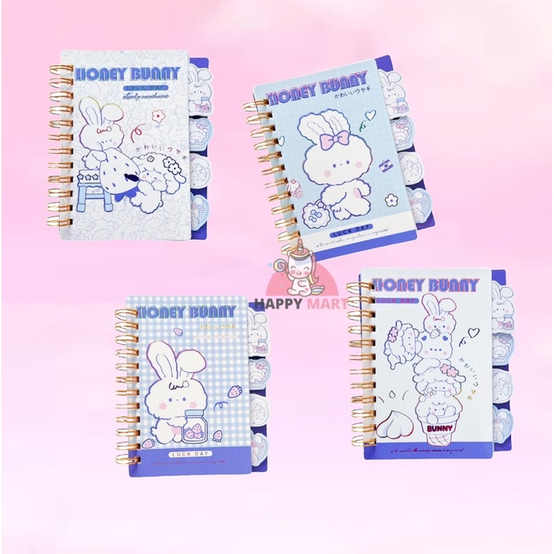 Jual memo notes spiral super cute rabbit | Shopee Indonesia