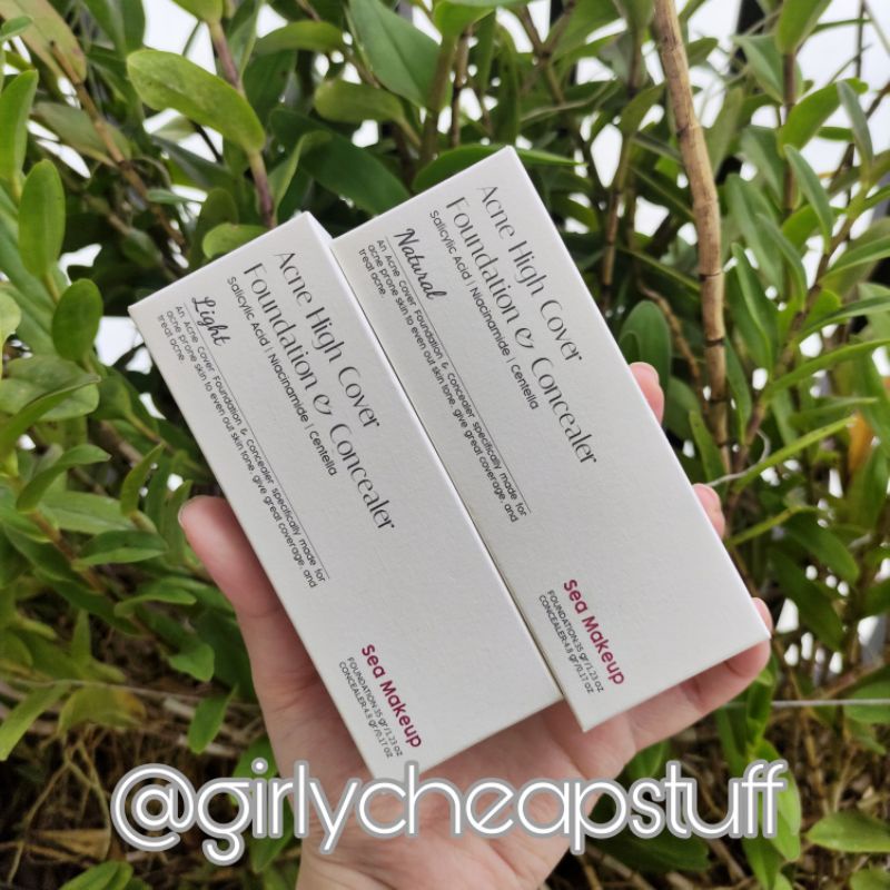 Jual Sea Makeup Acne High Cover Foundation and Concealer Salicylic Acid